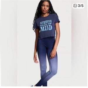 VS Pink Dreamer Cotton Cropped Tee-Size M